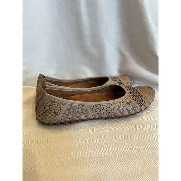 Spring Step Perforated Pink  Soft Leather Ballet Easy Comfort Flats‎ Women’s 7 - Picture 4 of 11